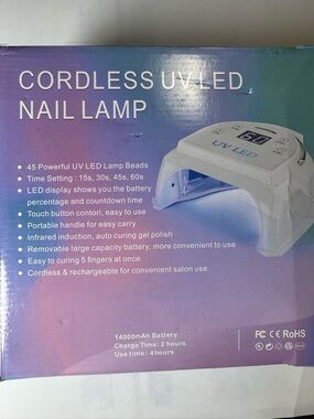 UV LED Cordless Nail Lamp - White